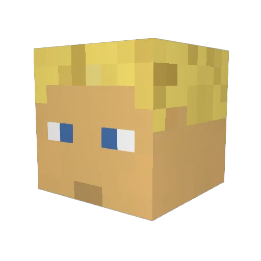 terrytheneck Minecraft avatar head, 3D render
