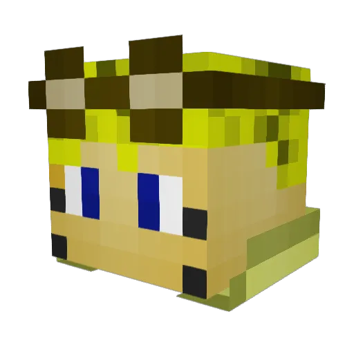 tersei Minecraft avatar head, 3D render