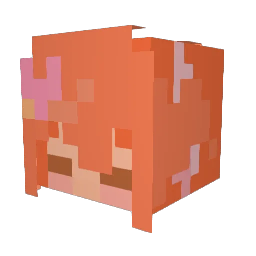 teru77 Minecraft avatar head, 3D render