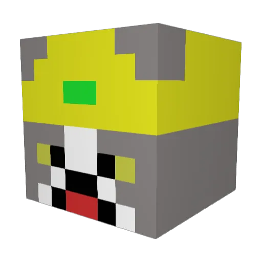 teruko3 Minecraft avatar head, 3D render