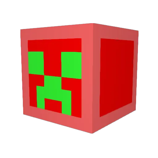 teruru1 Minecraft avatar head, 3D render
