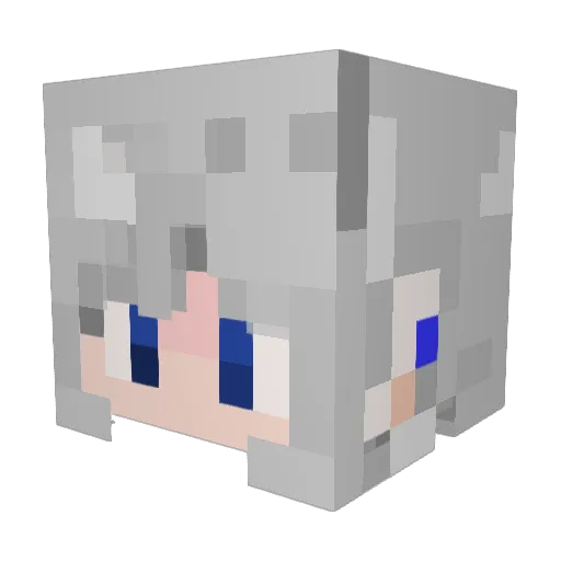 terurusann08 Minecraft avatar head, 3D render