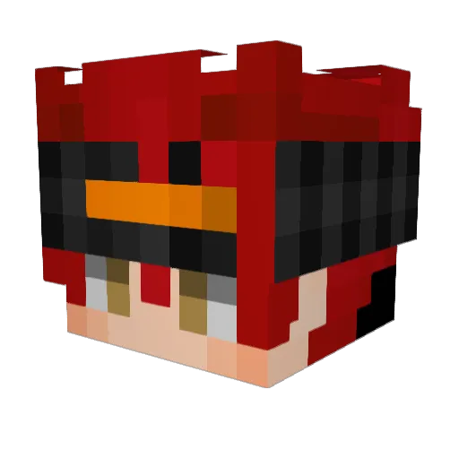 teruyaWT Minecraft avatar head, 3D render