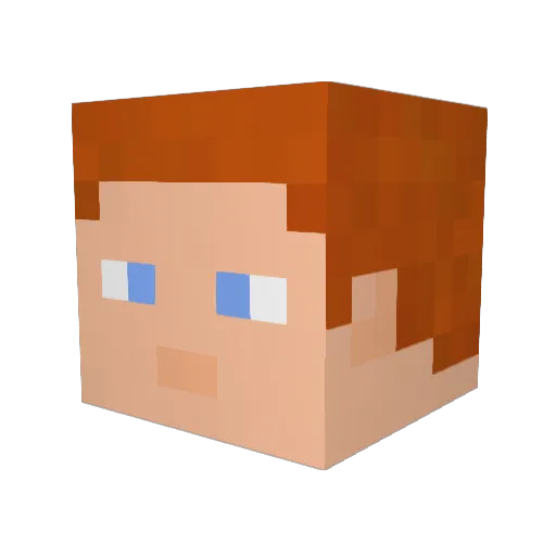 terve886 Minecraft avatar head, 3D render