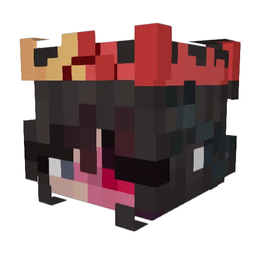 terxiq_ Minecraft avatar head, 3D render