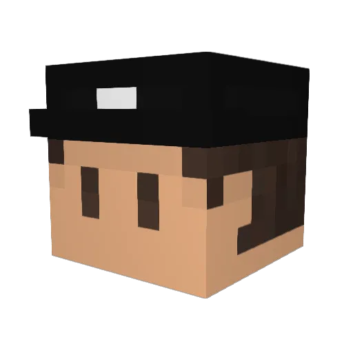 tes1n0 Minecraft avatar head, 3D render