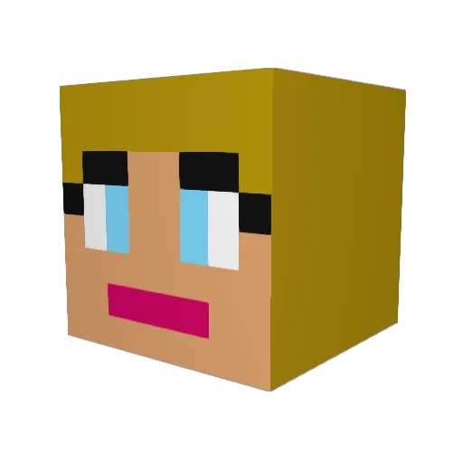 teskekarel Minecraft avatar head, 3D render