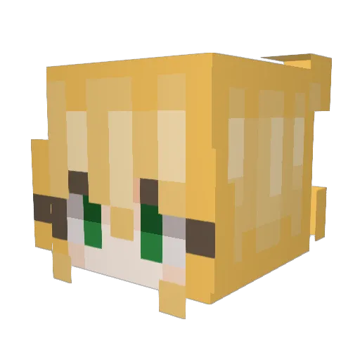 tess_ab Minecraft avatar head, 3D render
