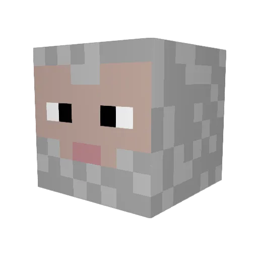 testKOguy Minecraft avatar head, 3D render