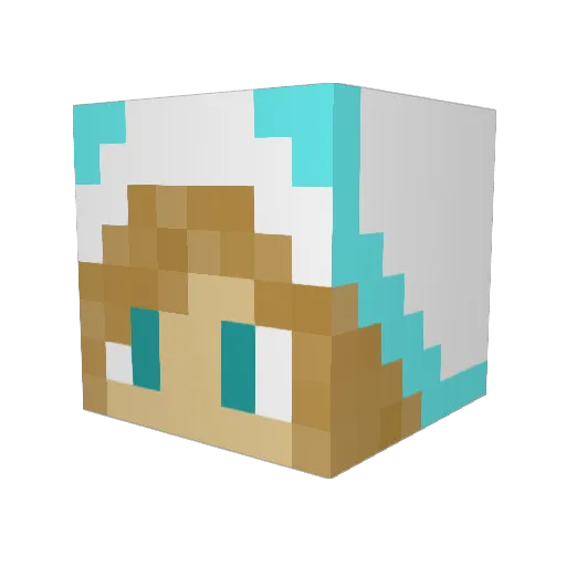 testaccount654 Minecraft avatar head, 3D render