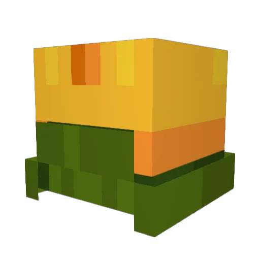 testalt1 Minecraft avatar head, 3D render
