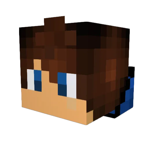 testgam3r Minecraft avatar head, 3D render