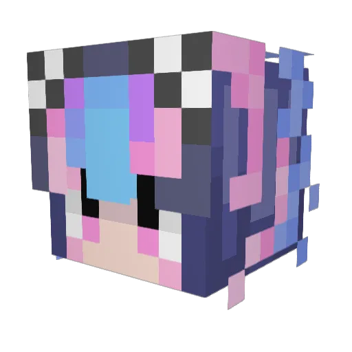 testoni Minecraft avatar head, 3D render