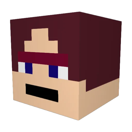 testyfly Minecraft avatar head, 3D render