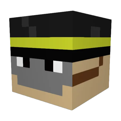 tete17 Minecraft avatar head, 3D render