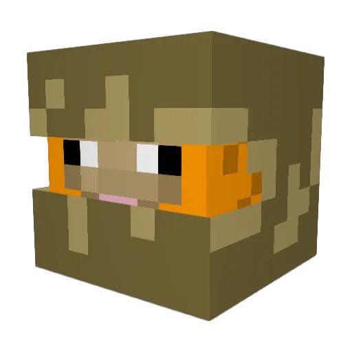 tetedgaming Minecraft avatar head, 3D render