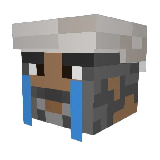 teteelin_ Minecraft avatar head, 3D render