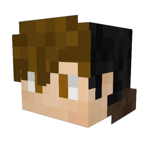 tetheredGhost Minecraft avatar head, 3D render