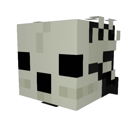 tetheredcat Minecraft avatar head, 3D render