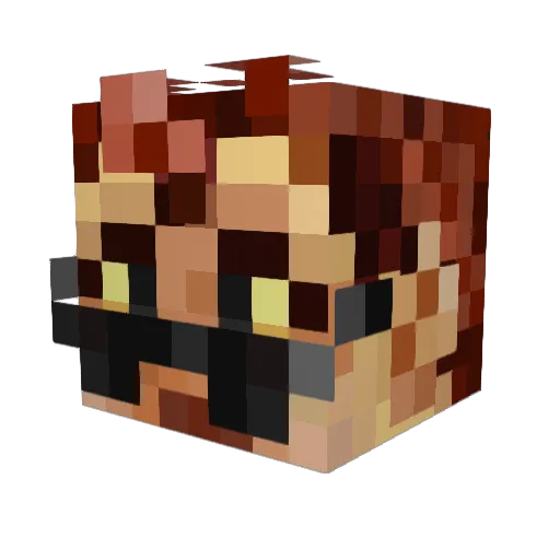 tetopop Minecraft avatar head, 3D render