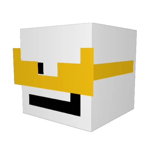 tetox_ Minecraft avatar head, 3D render