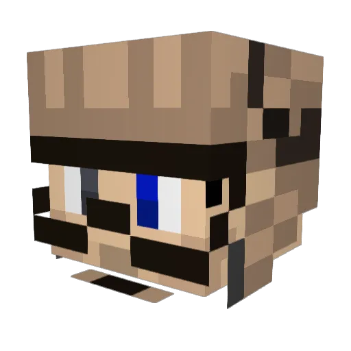 tetra26 Minecraft avatar head, 3D render