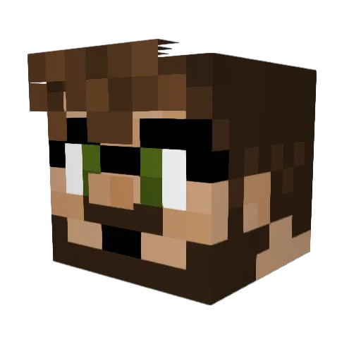 tetronick Minecraft avatar head, 3D render