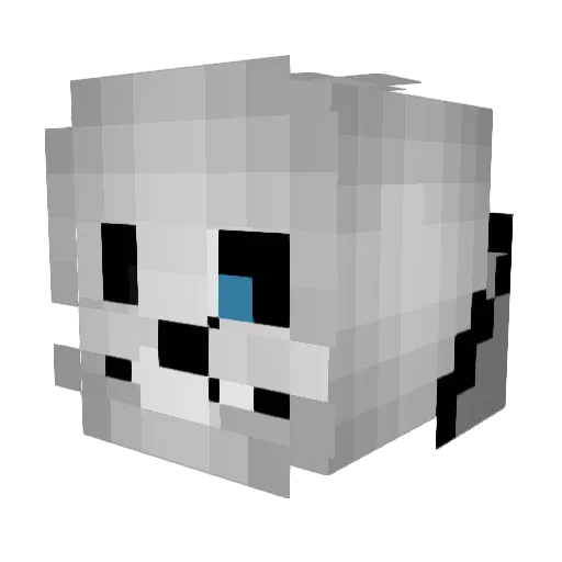 tetsu5552 Minecraft avatar head, 3D render