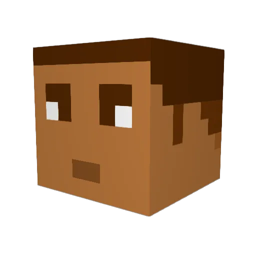 tetsuomagnetic Minecraft avatar head, 3D render