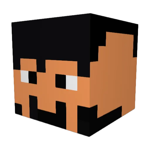 tetuwota Minecraft avatar head, 3D render