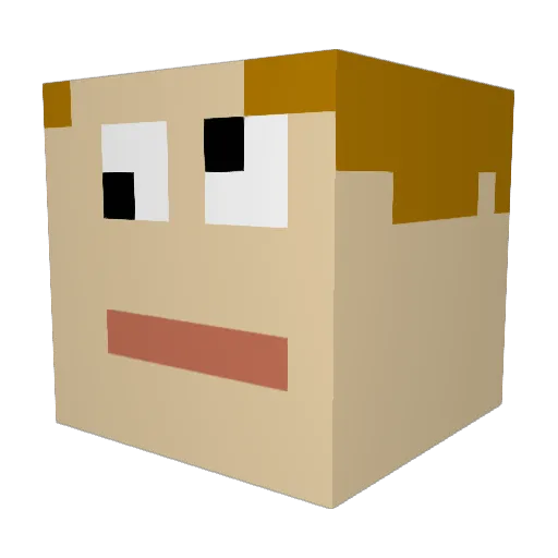 teuer03 Minecraft avatar head, 3D render