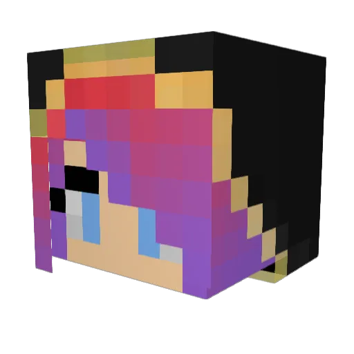teva15 Minecraft avatar head, 3D render