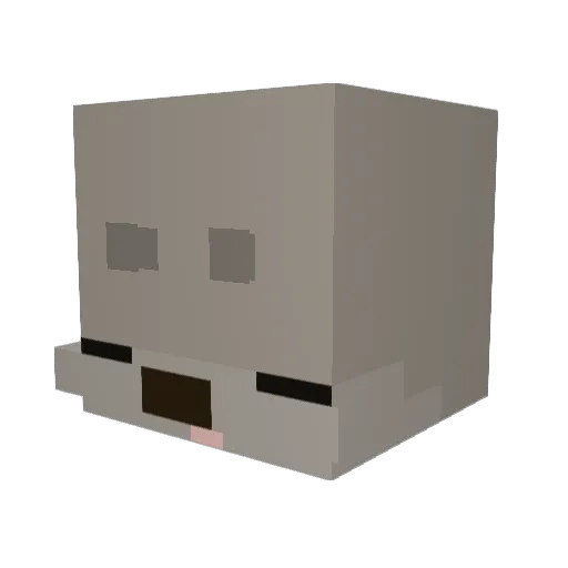 tewsi Minecraft avatar head, 3D render