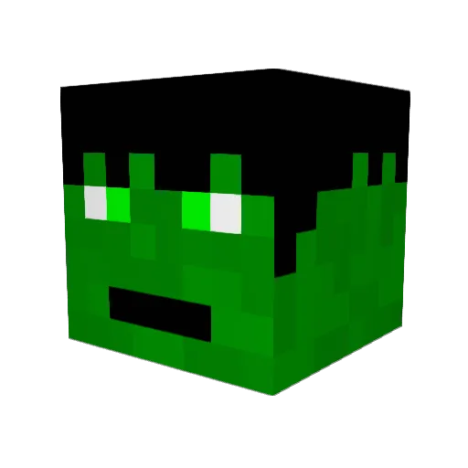 texascox Minecraft avatar head, 3D render