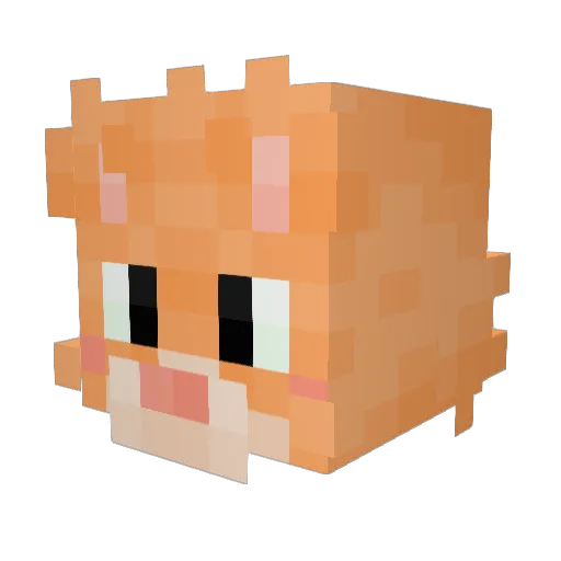 textstar Minecraft avatar head, 3D render