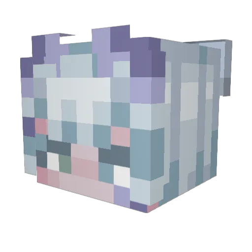 teyokuma Minecraft avatar head, 3D render