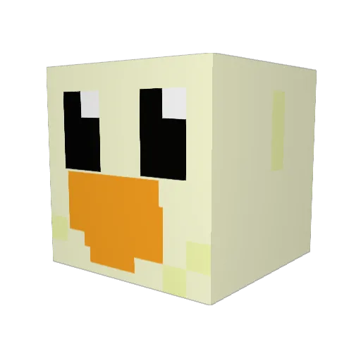 teyonteyon Minecraft avatar head, 3D render