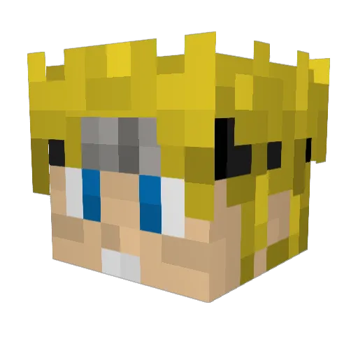 tezorus Minecraft avatar head, 3D render