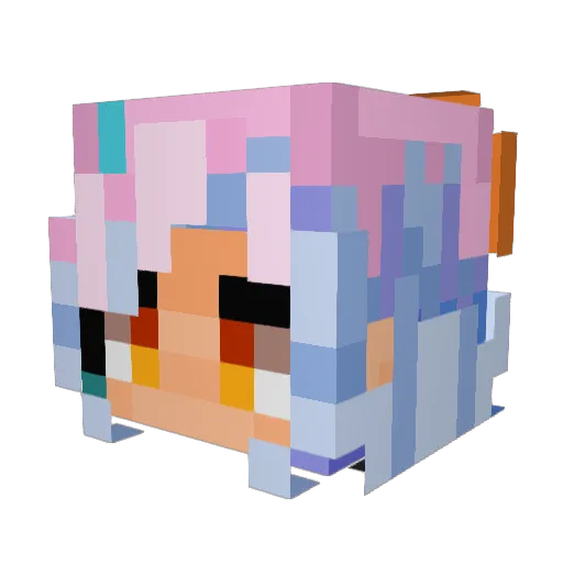 tezukababe Minecraft avatar head, 3D render