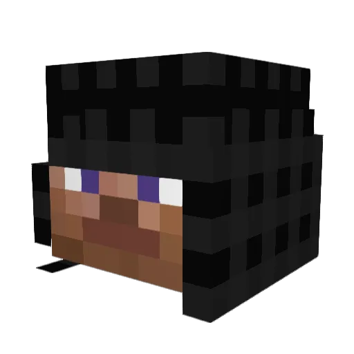tezzin Minecraft avatar head, 3D render