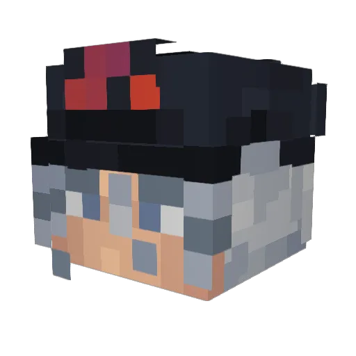 tf2_enjoyer Minecraft avatar head, 3D render