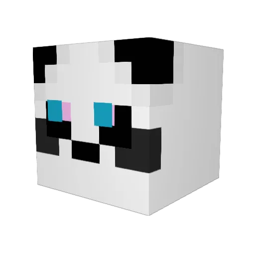 tfat Minecraft avatar head, 3D render