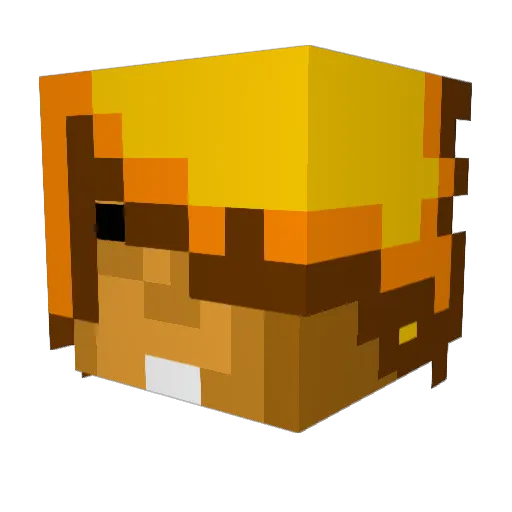 tfish83 Minecraft avatar head, 3D render