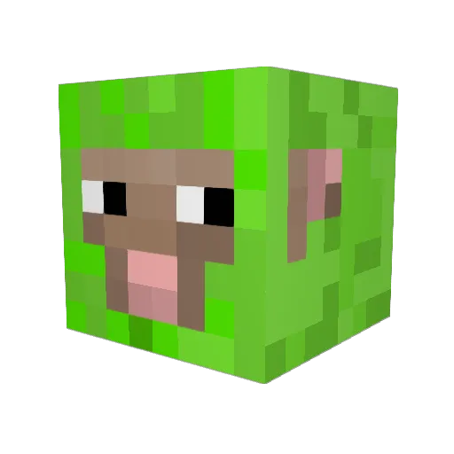 tfops Minecraft avatar head, 3D render