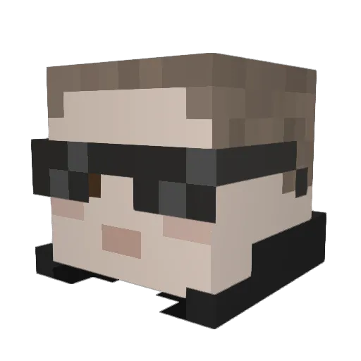 tftxc Minecraft avatar head, 3D render