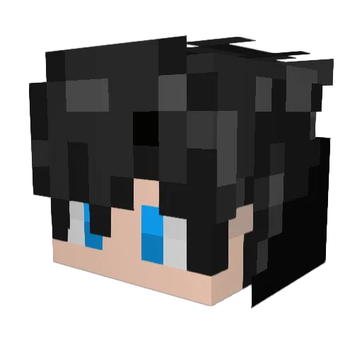 tg1EZ Minecraft avatar head, 3D render