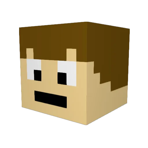 tg809 Minecraft avatar head, 3D render