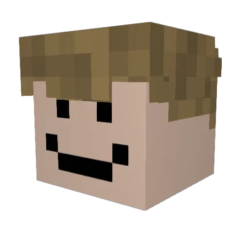 tgCroc Minecraft avatar head, 3D render