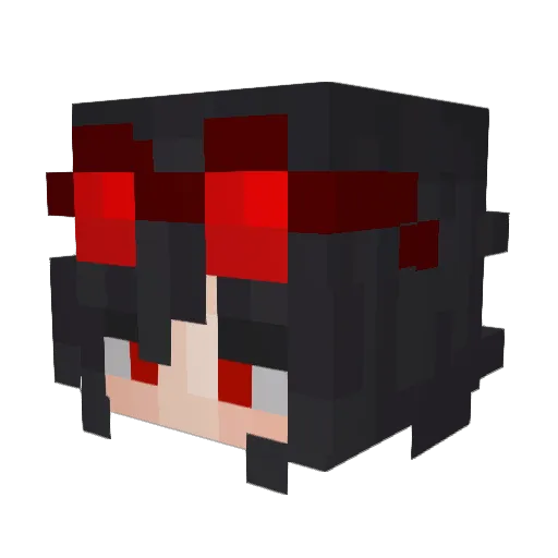 tgRemu Minecraft avatar head, 3D render