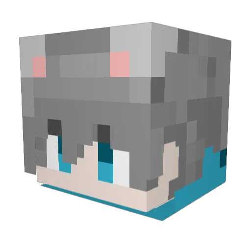 tgdjk Minecraft avatar head, 3D render